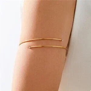 Delicate Gold Wire Upper Arm Bracelet